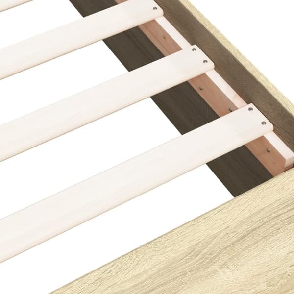 vidaXL Sengeramme sonoma eik 90x190 cm konstruert tre