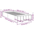 Miniatyrbilde 9 av 10: vidaXL Sengeramme røkt eik 75x190 cm konstruert tre