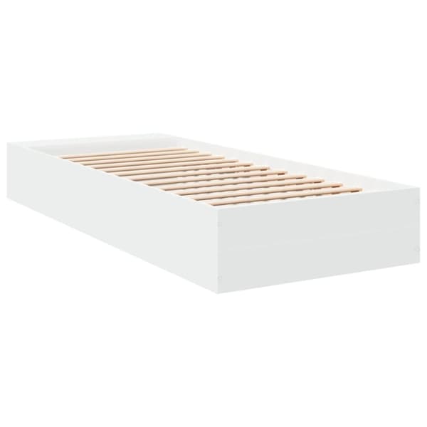 vidaXL Sengeramme hvit 90x190 cm konstruert tre
