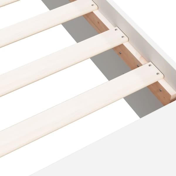 vidaXL Sengeramme hvit 90x190 cm konstruert tre