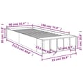 Miniatyrbilde 9 av 10: vidaXL Sengeramme hvit 90x190 cm konstruert tre