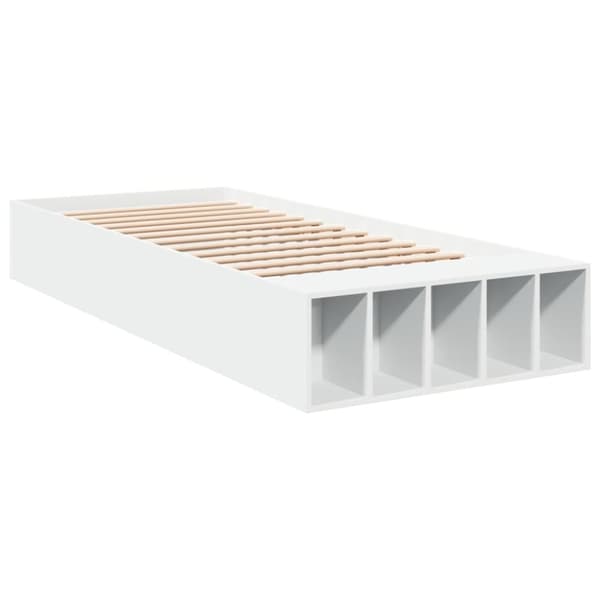 vidaXL Sengeramme hvit 90x190 cm konstruert tre