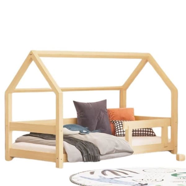 Lit cabane - Benlemi - TERY - Verni - 80x160cm - Massivt trä - 1 plats