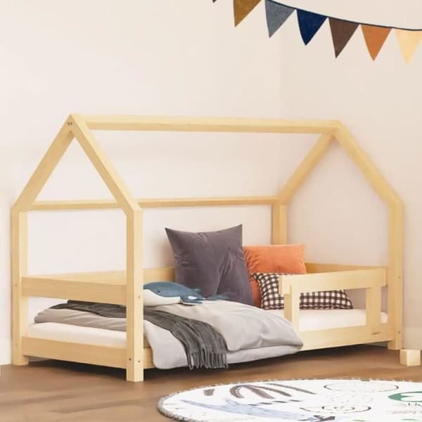 Lit cabane - Benlemi - TERY - 80x180 cm - Massivt trä - 1 plats