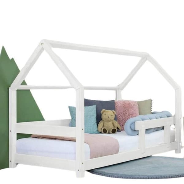 Lit cabane - Benlemi - TERY - Vit - 90x190cm - Massivt trä