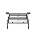 Pikkukuva 1 / 6: Rootz Classic Black Metal Sängynrunko - Jauhemaalattu sänky - Tukeva tuki - Helppo koota - 190 cm x 140 cm x 41,3 cm