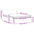 Miniatyrbillede 9 af 9: vidaXL Seng med madras 140x200 cm stof sort