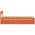 Miniatyrbilde 4 av 10: vidaXL Sengeramme uten madrass voksbrun 100x200 cm heltre furu