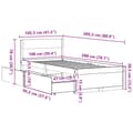 Miniatyrbillede 9 af 10: vidaXL sengeramme uden madras 100x200 cm massivt fyrretræ gyldenbrun