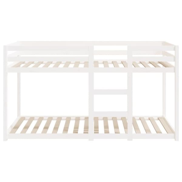 vidaXL Våningssäng vit 90x200 cm massiv furu