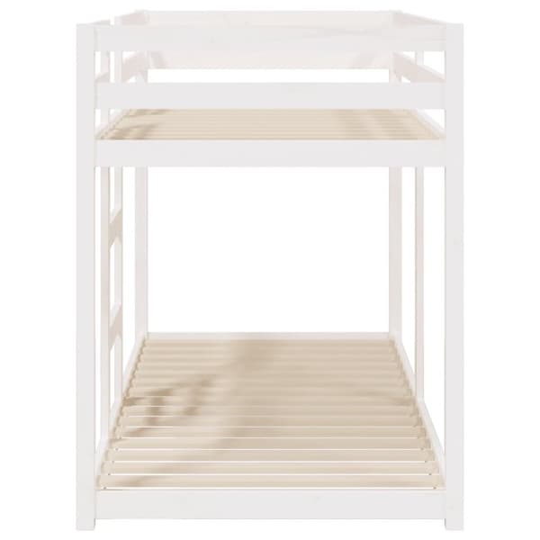 vidaXL Våningssäng vit 90x200 cm massiv furu