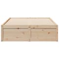 Miniatyrbilde 3 av 9: vidaXL Sengeramme uten madrass 120x190 cm heltre furu
