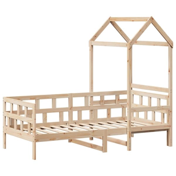 vidaXL Dagseng med tak 90x190 cm heltre furu