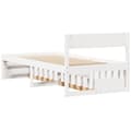 Miniatyrbilde 5 av 10: vidaXL Sengeramme uten madrass hvit 100x200 cm heltre furu
