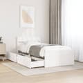 Miniatyrbilde 2 av 10: vidaXL Sengeramme uten madrass hvit 100x200 cm heltre furu