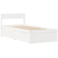 Miniatyrbilde 1 av 10: vidaXL Sengeramme uten madrass hvit 100x200 cm heltre furu