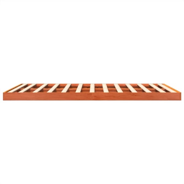 vidaXL sengeramme 160x200 cm massivt fyrretræ gyldenbrun