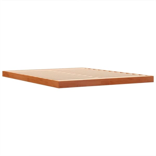 vidaXL sengeramme 160x200 cm massivt fyrretræ gyldenbrun