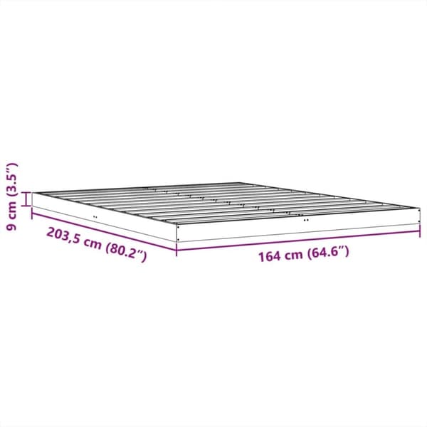 vidaXL sengeramme 160x200 cm massivt fyrretræ gyldenbrun