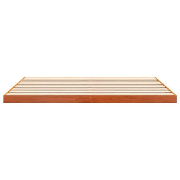 vidaXL sengeramme 180x200 cm massivt fyrretræ gyldenbrun
