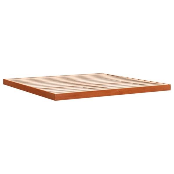 vidaXL sengeramme 180x200 cm massivt fyrretræ gyldenbrun