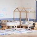 Miniatyrbild 1 av 11: vidaXL Dagbänk med bänk och tak 90x200 cm massiv furu
