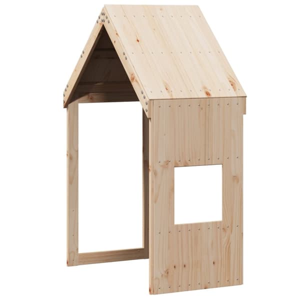 vidaXL køjeseng med tag 75x190 cm massivt fyrretræ hvid
