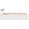 Miniatyrbilde 4 av 10: vidaXL Sengeramme med madrass hvit 200x200 cm heltre furu