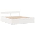 Miniatyrbilde 1 av 10: vidaXL Sengeramme med madrass hvit 200x200 cm heltre furu