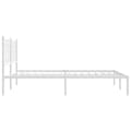 Miniatyrbillede 6 af 9: vidaXL sengeramme med sengegavl 160x200 cm metal hvid