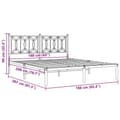 Miniatyrbillede 9 af 9: vidaXL sengeramme med sengegavl 160x200 cm metal hvid