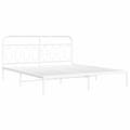 Miniatyrbilde 1 av 9: vidaXL Sengeramme i metall med hodegavl hvit 183x213 cm