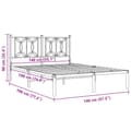 Miniatyrbillede 9 af 9: vidaXL sengeramme med sengegavl 140x190 cm metal hvid