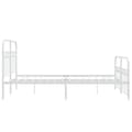 Miniatyrbilde 6 av 9: vidaXL Sengeramme i metall med hode- og fotgavl hvit 140x190 cm