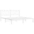 Miniatyrbilde 3 av 9: vidaXL Sengeramme i metall med hodegavl hvit 183x213 cm