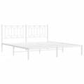 Miniatyrbilde 4 av 9: vidaXL Sengeramme i metall med hodegavl hvit 183x213 cm