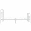 Miniatyrbillede 6 af 9: vidaXL sengeramme med sengegavl og fodgærde 120x200 cm metal hvid