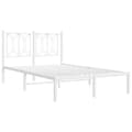 Miniatyrbilde 4 av 9: vidaXL Sengeramme i metall med hodegavl hvit 120x200 cm