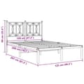Miniatyrbilde 9 av 9: vidaXL Sengeramme i metall med hodegavl hvit 120x200 cm