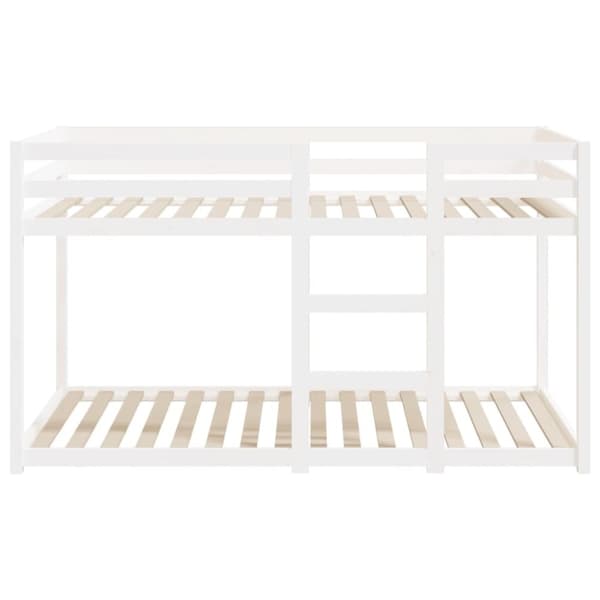 vidaXL køjeseng 90x190 cm massivt fyrretræ hvid
