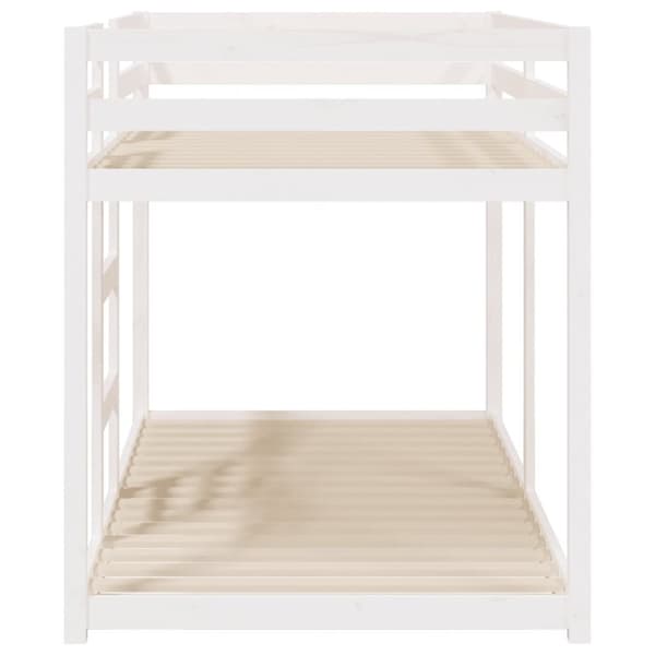vidaXL køjeseng 90x190 cm massivt fyrretræ hvid