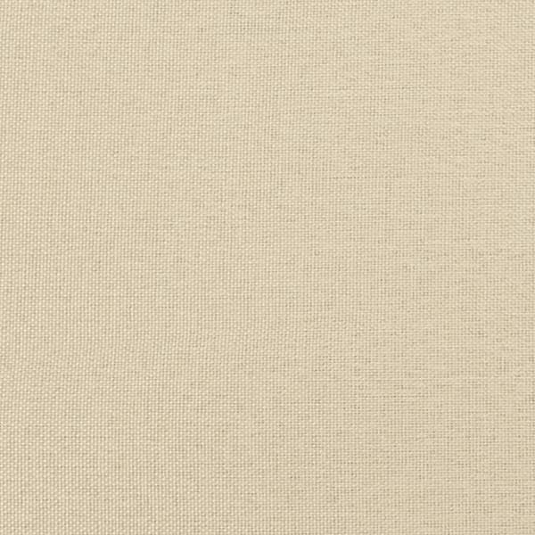 vidaXL seng med madras 200x200 cm stof cremefarvet