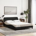 Miniatyrbillede 3 af 9: vidaXL Seng med madras 120x200 cm stof sort