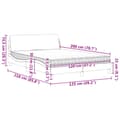 Miniatyrbillede 9 af 9: vidaXL Seng med madras 120x200 cm stof sort