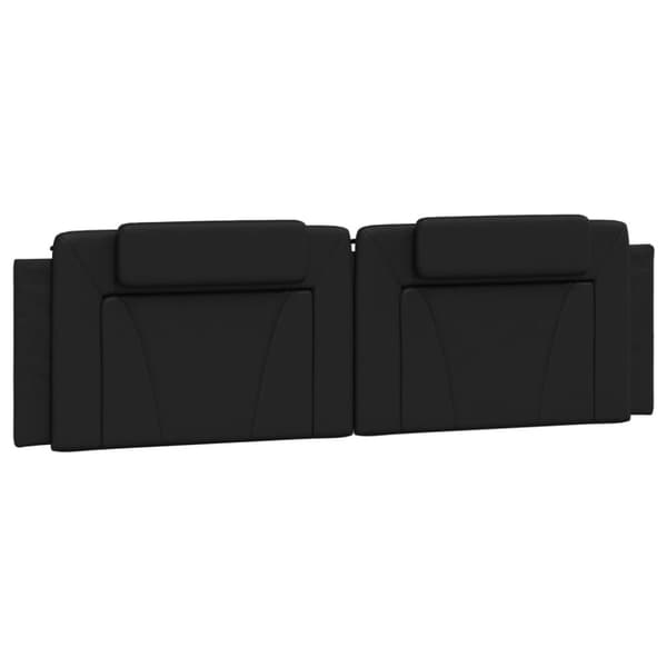 vidaXL sengeramme med sengegavl 180x200 cm kunstlæder sort