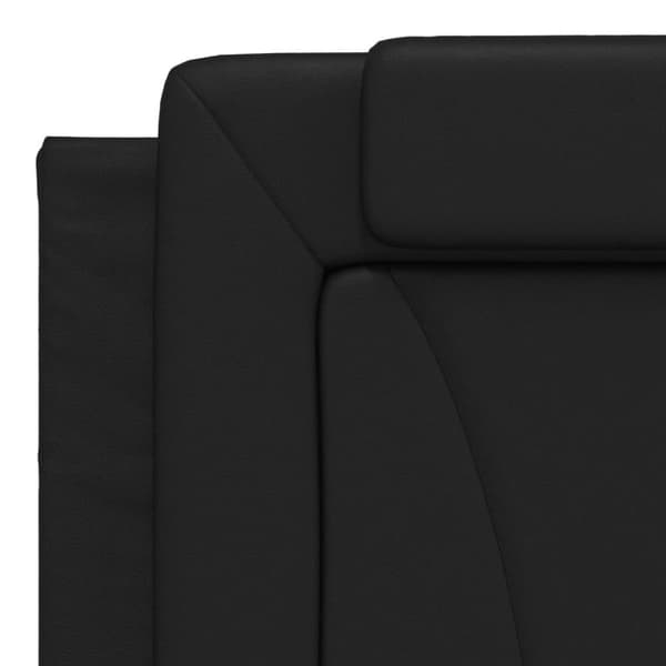 vidaXL sengeramme med sengegavl 180x200 cm kunstlæder sort