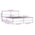 Miniatyrbillede 8 af 9: vidaXL sengestel 120x200 cm konstrueret træ og metal brun egetræ