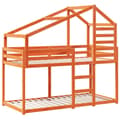 Miniatyrbilde 3 av 11: vidaXL Barneseng med tak voksbrun 80x200 cm heltre furu
