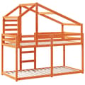 Miniatyrbilde 6 av 11: vidaXL Barneseng med tak voksbrun 80x200 cm heltre furu