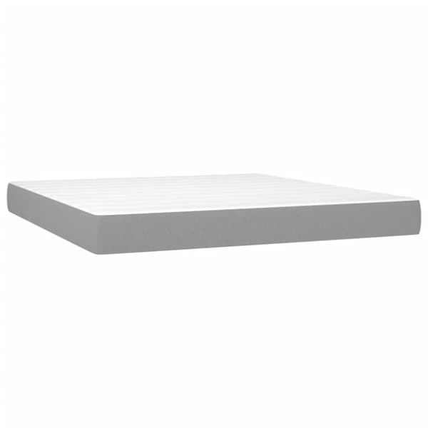 vidaXL Seng med madrass hvit 160x200 cm heltre furu